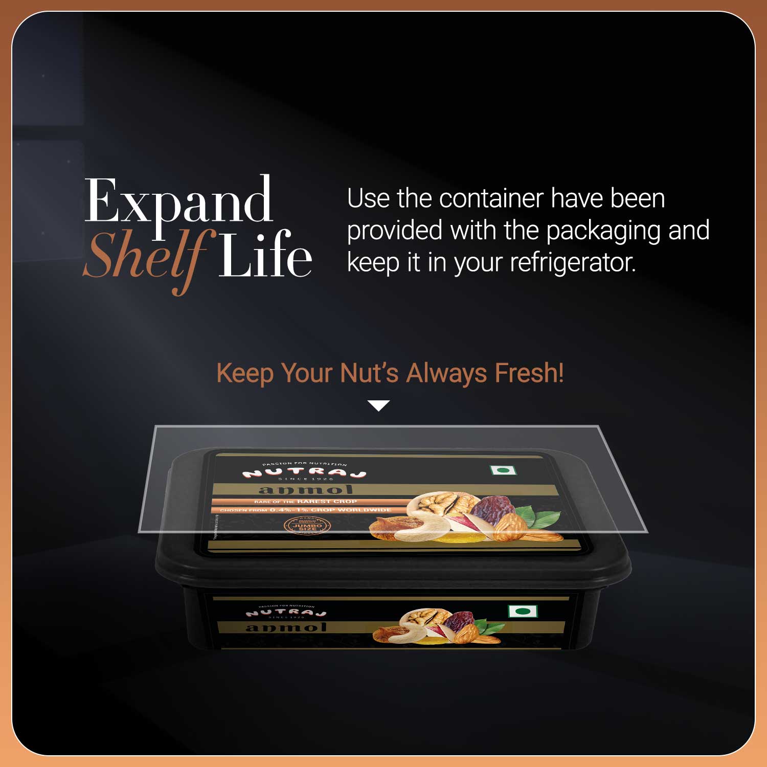 Nutraj Anmol Jumbo Size Mamra Almonds 500gm